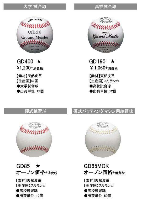 SSK硬式野球ボール-
