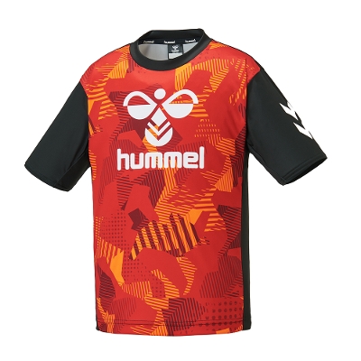 hummel-SPORTS<br>PRIAMOREプラクティスシャツ  レッド