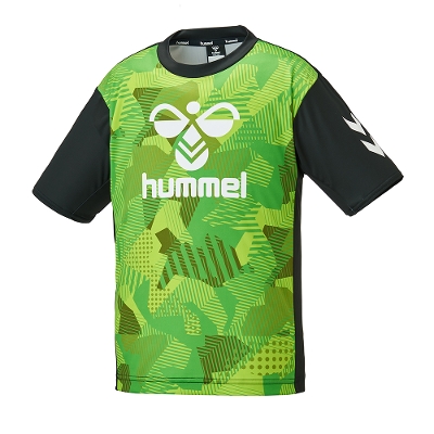 hummel-SPORTS<br>PRIAMOREプラクティスシャツ  ネオングリーン