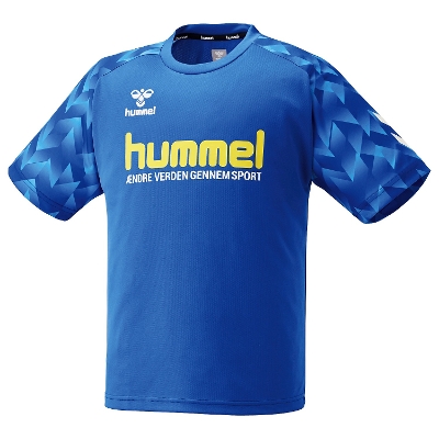 hummel(ヒュンメル)-S  ジュニアグラフィックシャツ プリズムブルー